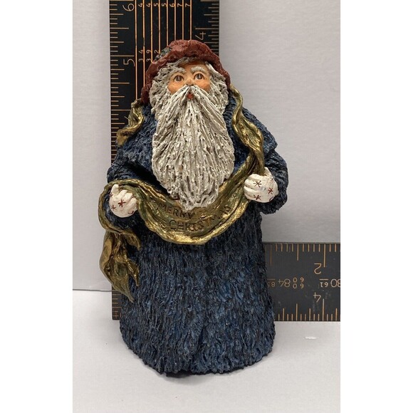 June McKenna 1991 Artist Hand Signed Santa Christmas Figurine. Approx 5.5" - Picture 7 of 7